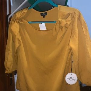 Mustard Shoulder Top
